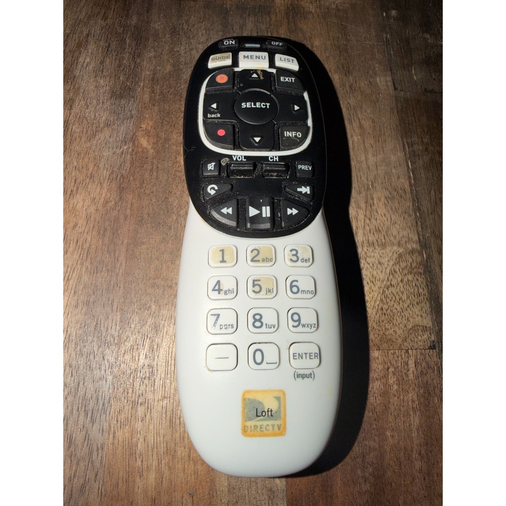 DIRECTV RC73 RF / IR Satellite Receiver Remote Control White / Black Model RC73